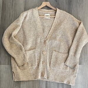 Abercrombie & Fitch Beige Knit Cardigan Long